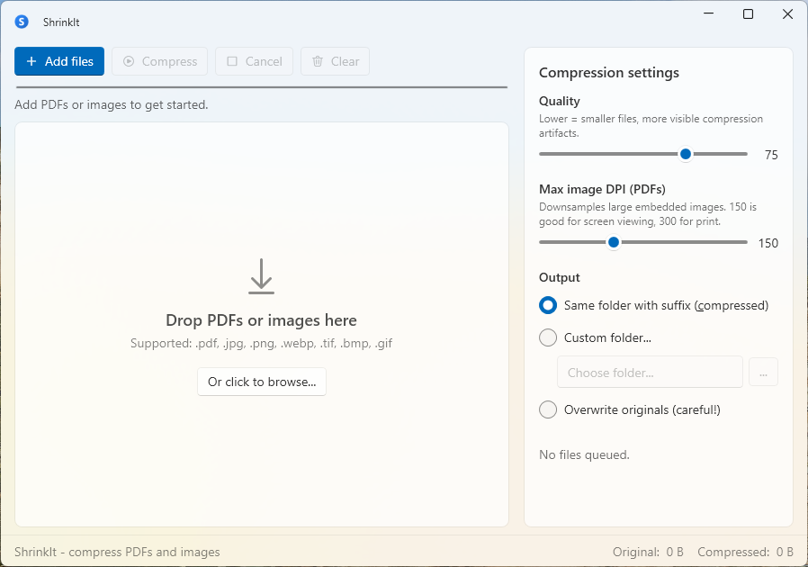 ShrinkIt screenshot